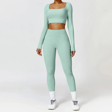 Fashion High Quality Custom logo Women's Leggings Set Hot Sale Gym Workout Yoga Fitness Sets