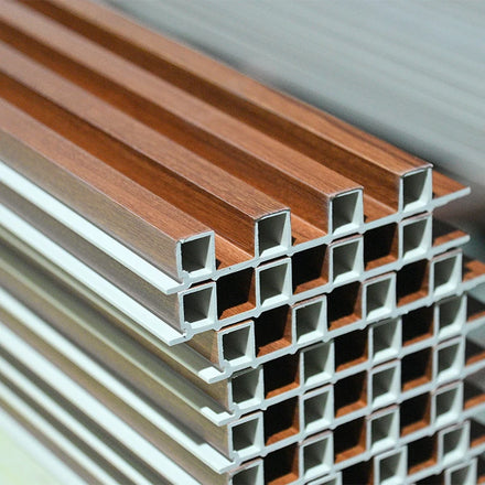 Wood Alternative WPC Fluted 3D Wall Panels Fireproof Waterproof Anti-scratch Modern Design