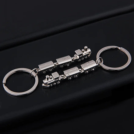 Personalized Metal Movable Joint Train Key Chain Creative Russian Train Key Ring Car Small Gift Pendant
