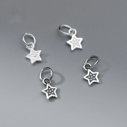 Retro 925 Sterling Silver Five-Pointed Star Charm Pendant for Jewelry Making Accessories Supplies