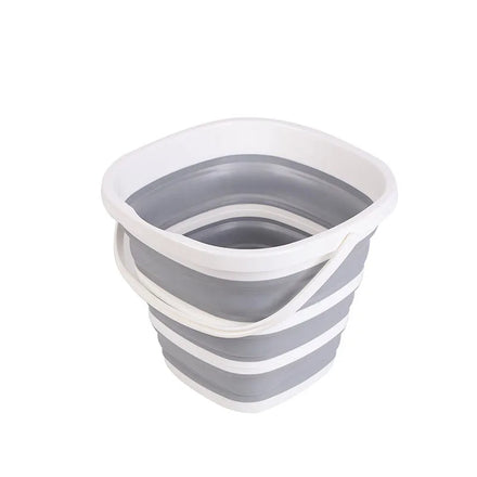 Factory Stocked 10L Square Plastic Retractable Folding Bucket Boiling Water Safe Portable for Household & Outdoor Use