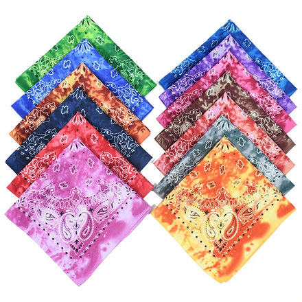 Wholesale Cheap 100% Cotton Hip Hop Custom Printing Tie Dye Paisley Bandana