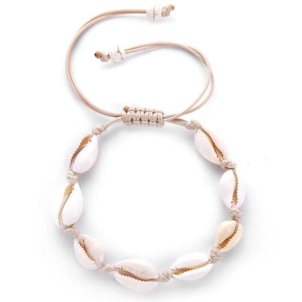 Hot Selling New Product Ideas Fashion Simple Style Handmade Braided Shell Woven Adjustable Bracelets for Women