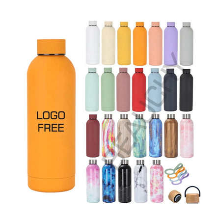Custom Small Mouth Water Bottles with logo Double Wall Vaccum Metal Gym Sports Insulated Stainless Steel Water Bottles