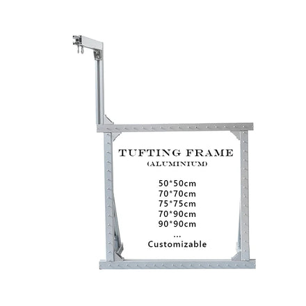 Aluminium Carpet Tack 50*50cm Tufting Gun Frames Easy Self Assembly Tufting Frame with Yarn Holder