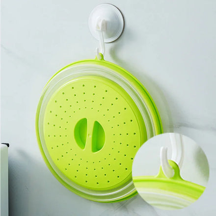 2026 New Premium Eco-Friendly Splatter Guard Food Plate PP Plastic Lid Collapsible Microwave Cover with Customized Color