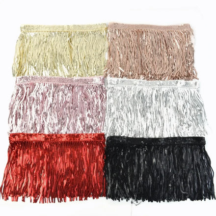 Meetee RC402 14cm DIY Handmade Dance Performance Clothing Bags Sewing Accessories 6 Colors Sequins Tassel Trim Ribbon Fringe