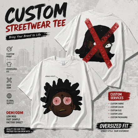 Custom Logo Boxy Fit Mens Tshirt 100 Cotton 260gsm CrewNeck Drop Shoulder Oversized Streetwear High Quality Fashion Top
