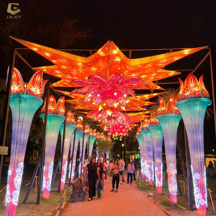 CCFL96 Zigong Festival Lantern Chinese Silk Passage Lantern for Garden