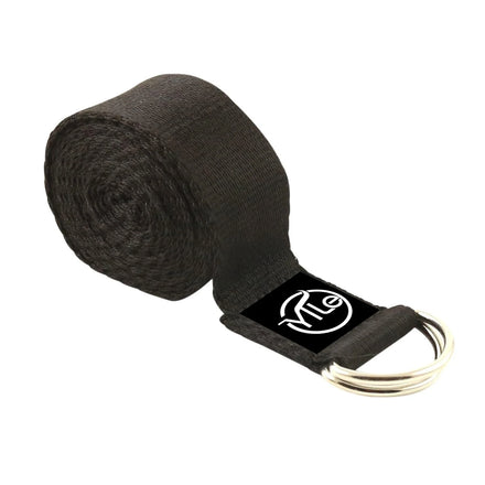 Custom Label Natural Eco Fitness Stretching Cotton Yoga Belt Mat Strap Kids with Loops Manufacturer