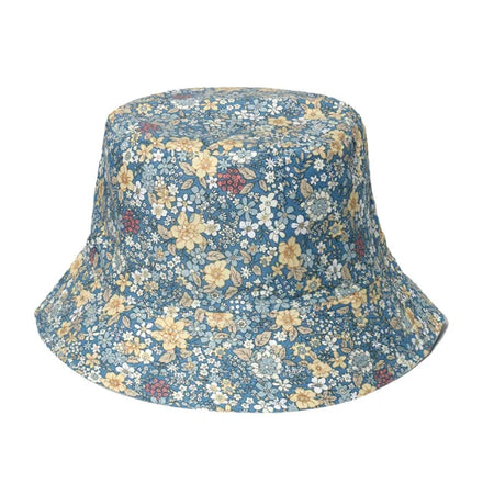 Wholesale Bulk Custom Cotton Bucket Cap Double-sided Spring/Autumn Fisherman Reversible Sun Hat Image Print for Women Outdoor