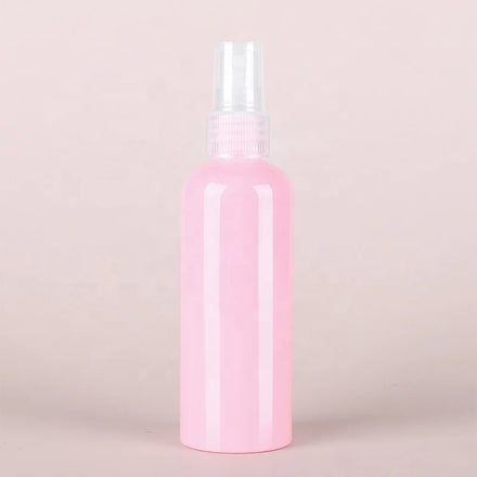 2024 New Arrival Ready to Ship Empty in Stock 100ml Round Shoulder PET Spray Bottle Pink Toner Small Sprayer Bottles