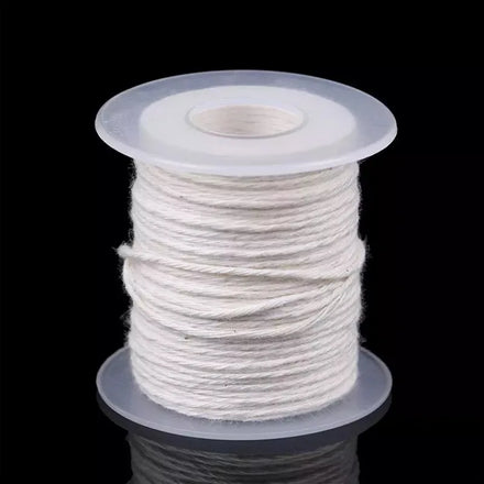 61 Meters Candle Wick Roll Smokeless 24 Strands 100% Cotton Wick for Making Candles DIY
