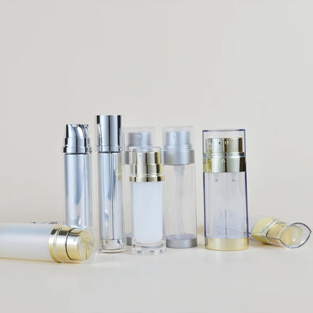 Kinpack Plastic 12.5ml*2 Double Chamber Bottle Dual Chamber Airless Lotion Bottle Cosmetic Empty Bottles Blue and White