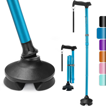 Rehaescort High Quality Adjustable Lightweight Aluminum Walking Cane-Multi-Use