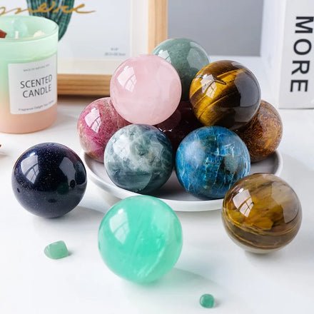 5cm Natural Crystal Ball Spheres Ornaments Crystal Quartz Stone Polishing Seven Star Array Home Table Decoration Crafts