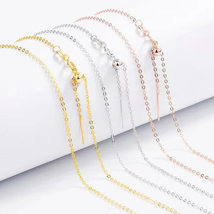 Light Luxury Long Chain Necklace Jewelry With Bead 925 Silver 18K Gold Plated for Women