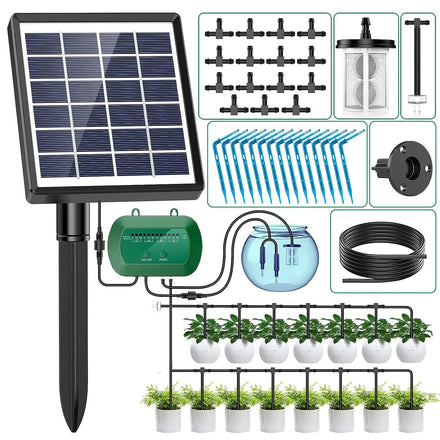 Solar Drip Irrigation Kit Balcony Automatic Watering System for Indoor Plants Water Dripping Garden Wifi Irrigation System Kit