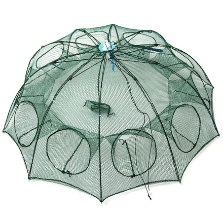 10 Holes Umbrella Shrimp Cage Foldable Fishing Bait Trap Cast Net Cage Crawfish Crab Aquaculture Trap