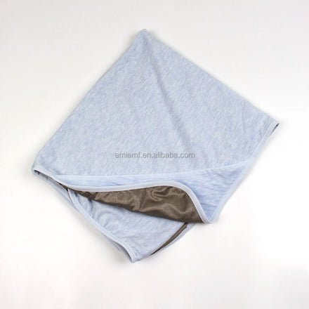 5G Blocking EMF Protection Baby Blanket Organic Cotton Cream for Everyday Pregnancy Belly Shielding