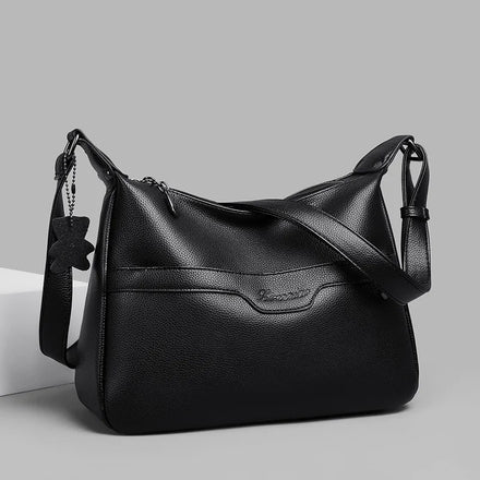 Women's Bag Soft PU Leather Single Shoulder Cross Bag Casual Temperament Small Square Large Capacity Mother Bag