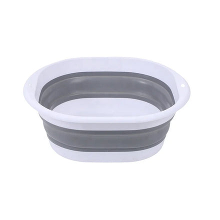 2024 Hot Wholesale Portable Silicone Foldable Face Wash Basin Student Dormitory Plastic Foot Bath Basin