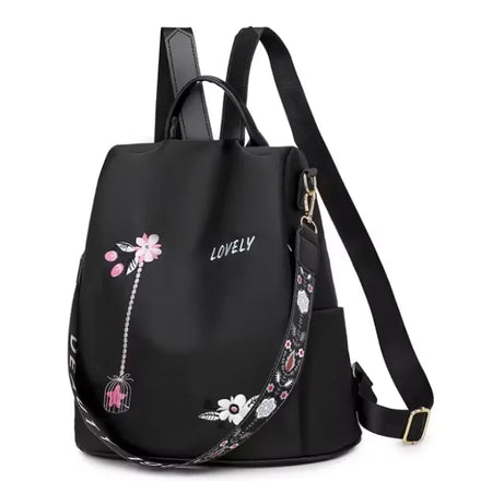 Backpack Female New Backpacks for Women Black Travel Backpack Soft Leather School Bags for Teenage Girls