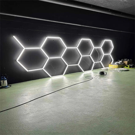 Auto Drop Ceiling Led Lighting Hexagon Ceiling Led Light for Modular Garage Led Light