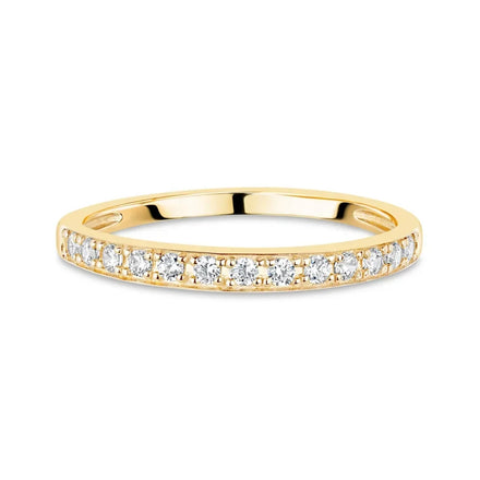 Dainty Jewelry GRA Certified Gemstone Moissanite Eternity Ring S925 Silver Gold Plated Wedding Engagement Rings for Women