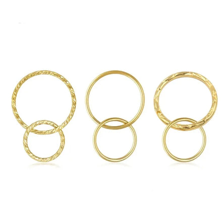 NO Tarnish GF 14K Gold Filled Double Jump Rings Interlocking for Earring Necklace Making Jewelry Findings Accessories