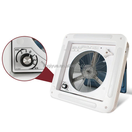3-speed Adjustable Exhaust Fan Rooftop Vent with LED Light for Camper Van 4x4 Trailer