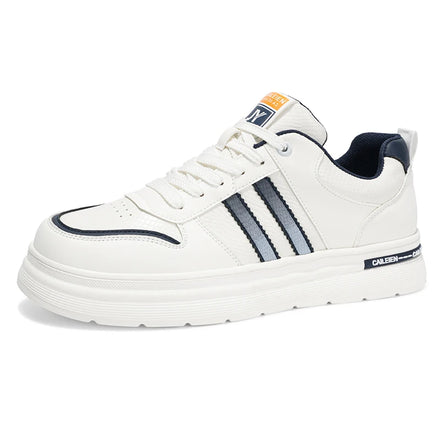 Hot Sale PU Leather EVA Lightweight Running Walking Style Athletic Tennis White Skateboard Sneakers Casual Sport Shoes for Men