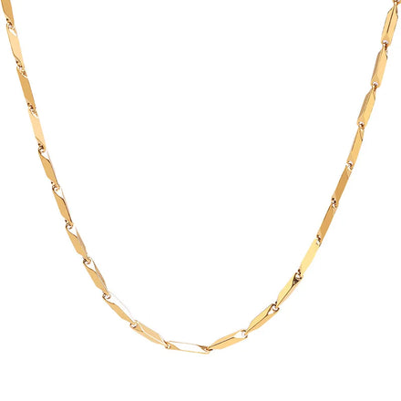 Necklace Wholesale Hip Hop Stainless Steel Stick Men's and Women's Ornament Melon Seeds Stainless Steel Chain Jewelry
