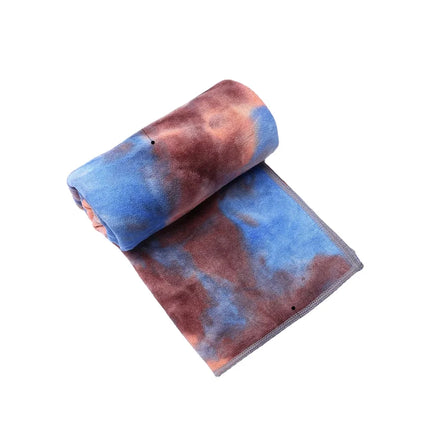 Hot Various Patterns Non-Slip Silicone Microfiber Yoga Mat Towel with Mesh Bag for Comfortable Exercise