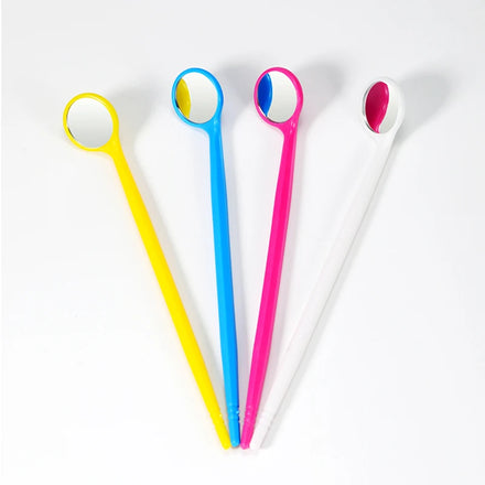 Colorful Dental Disposable Plastic Oral Examination Mouth Mirror