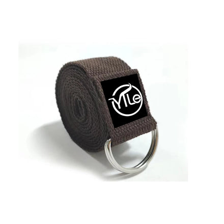 2024 New Premium Stretch Strong LOGO Custom Print ECO Friendly Natural Organic Polyester Cotton Carry Yoga Belt Strap