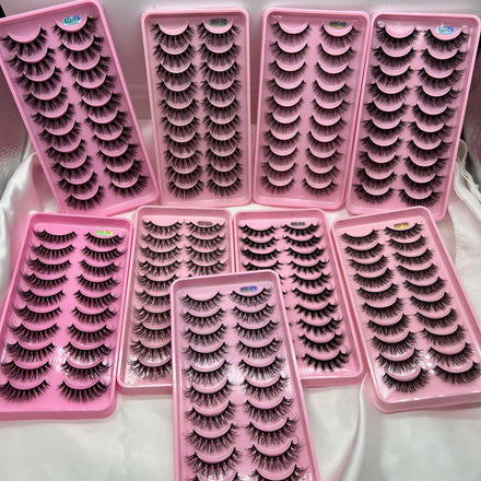 Wholesale Distributor Private Label Silk Mink Eyelash Extensions Silk 6D Natural False Lashes Faux Mink Lashes