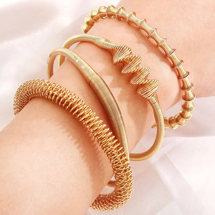 Europe and America New Style Bohemia Cuff Bangle Bracelet Jewelry Sliver Gold Handcuff Bracelet for Women