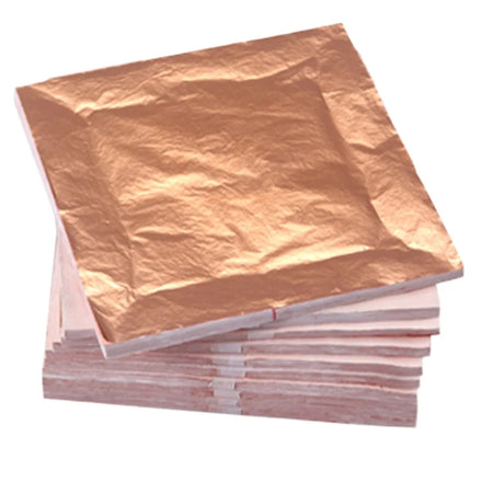 14*14cm Imitation Gold-Plated Copper Leaf Sheet Metal Antique Offset Retro Furniture Vintage Interior Factory Direct Wholesale