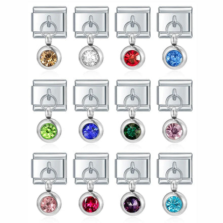 Hapiship Italian Charms Wholesale Pulsera Dazzling Pendant Italiana Bracelet Link Charms for Jewelry Making DJ547