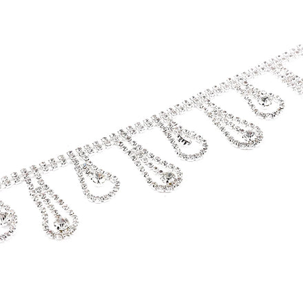 Factory Direct Sales of Long Tassel Metal Rhinestones Crystal Decorative Chains for Wedding Belts and Garment Bags