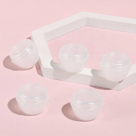 Good Shape White 2024 New Arrival Ready to Ship 10g Plastic pp Cream Jars White Plastic Cosmetic Jars with Lids