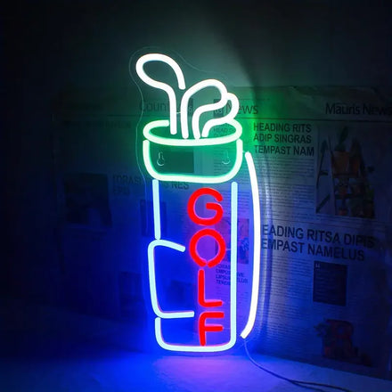 Hot Sale Custom Led Neon Light Sign Golf Luminous Neon Sign Letters