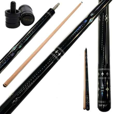 For Professional Stainless Steel Joint Carom Pool Cue with Maple Shaft 1/2 Split Structure 530-540g Weight