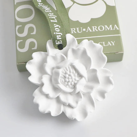 Peony Flower Car Aromatherapy Diffuser Plaster Pendant Holiday Wedding Aromatherapy Hand Perfume Car Pendant