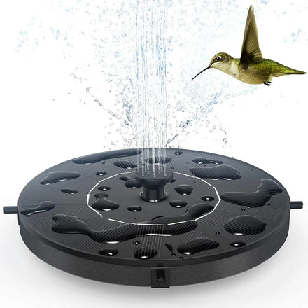 Upgrade Outdoor Garden Ornament Solar Panel Powered Water Bird Bath Fountain Submersible with Beautiful Decorative Effects