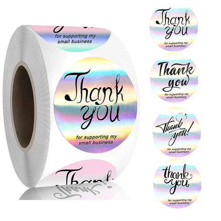 Custom Print Luxury Thank You Adhesive Sticker Vinyl Waterproof Gift Bag Food Shipping Packing Box Seal Label Logo Packing Boxes