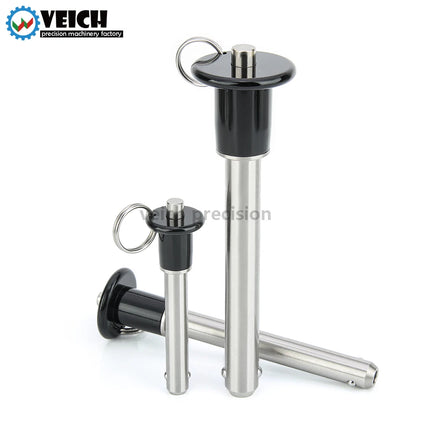 VEICH VCN011 Factory Supply SUS304 Zinc Alloy Handle Quick Release Ball Lock Pin with Safety Rope Customizable Size Fasteners