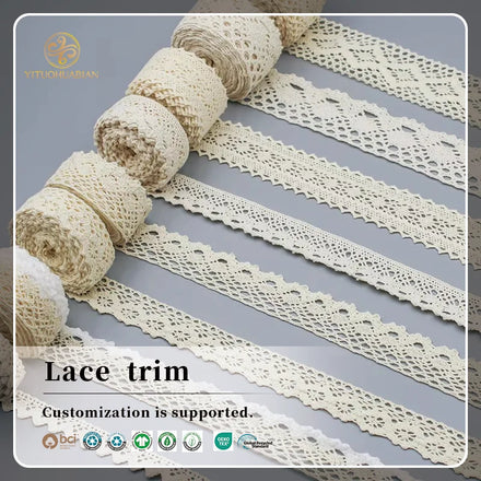 Factory Supply Border Trim Crochet Lace Trim Cotton Sewing Lace Trim for Clothing