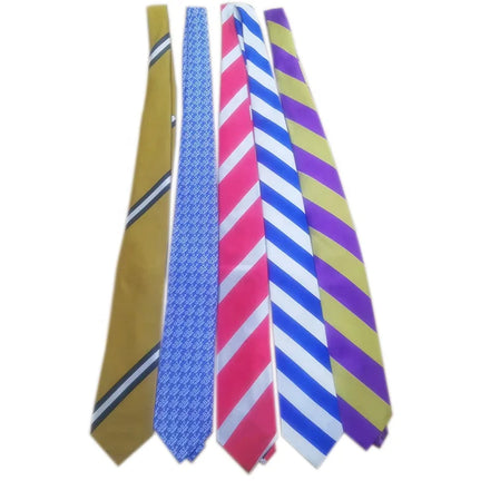 All Fraternities Groups Phi Beta Sigma Blue White Gold Purple Stripe Bowtie Fraternity Silk Long Neck Tie